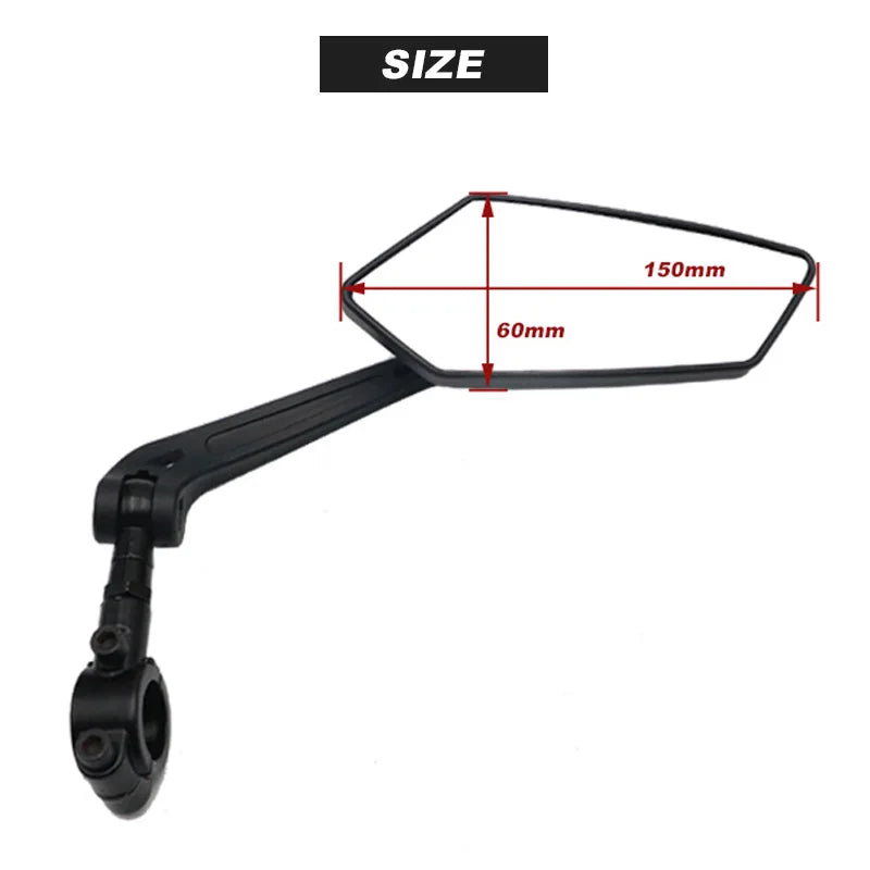 Bicycle Rear View Mirror Bike Cycling Clear Wide Range Back Sight Rearview Reflector Adjustable Handlebar Left Right Mirror