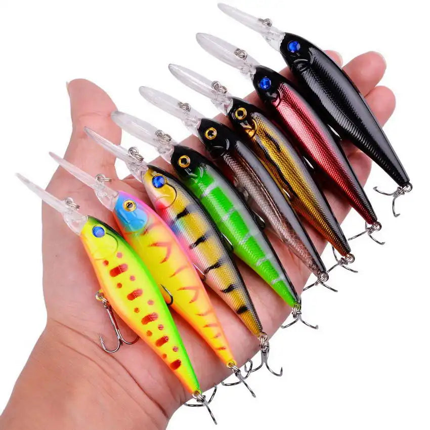 Mixed Fishing Lure Kits Crankbait Minnow Popper Lure Bass Baits wobbler Set Lifelike Fake Fishing bait Tackle