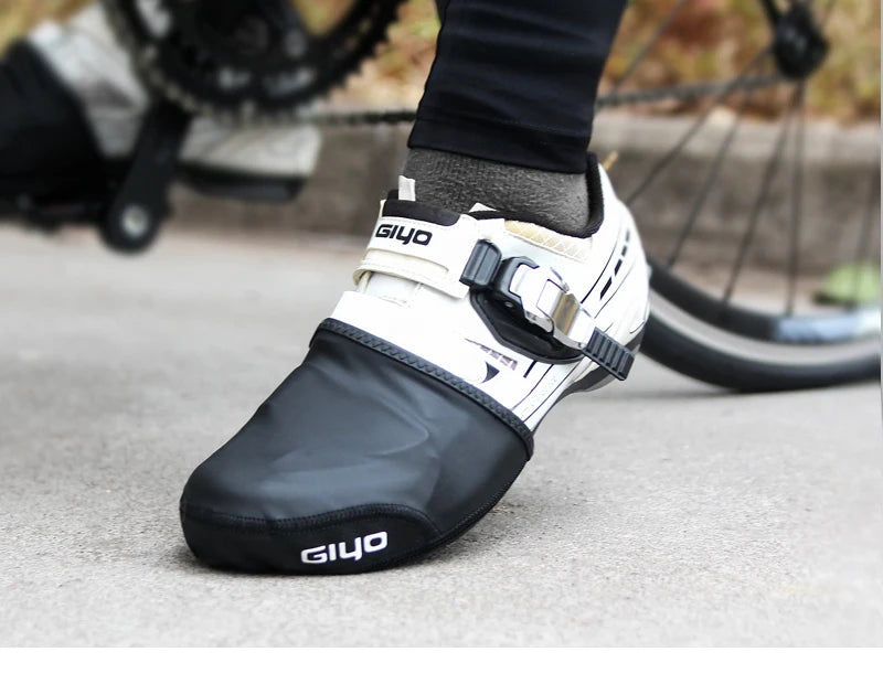 GIYO Waterproof Bicycle Shoe Covers Cycling Overshoes Bike Shoe Toe Cover Protector Anti-slip Warmer Half-toe Winter MTB Booties