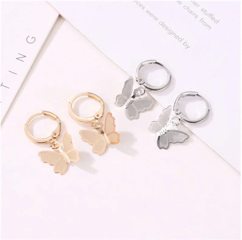 New Big Heart Hoop Earring Minimalist Statement Metal Gold Silver Color Pendant Ear For Women Punk Jewelry Wholesale Gift