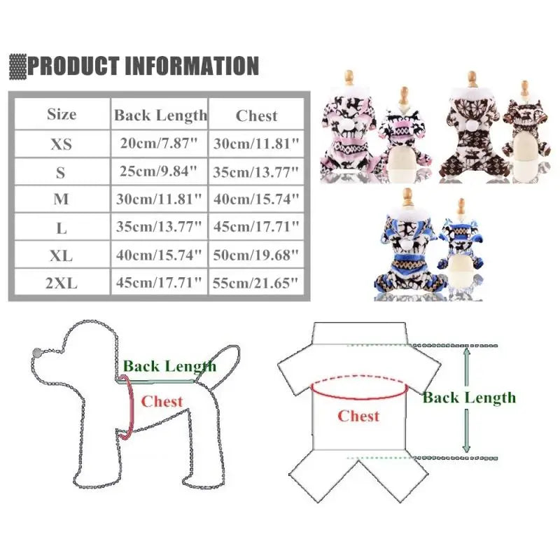 1PC Pet Dog Warm Clothes Puppy Jumpsuit Hoodie Coat Doggy Apparel Coral Fleece Warm Clothes Teddy XS-XXL Sweaters for Pets