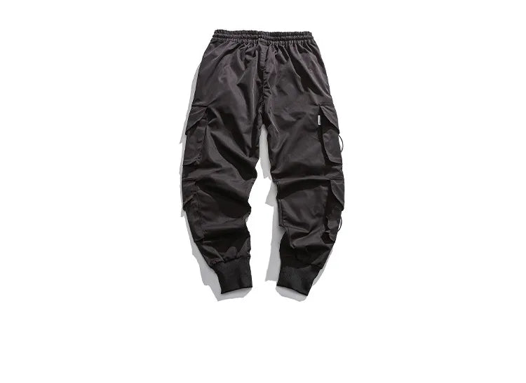 HOUZHOU Black Cargo Pants Men Joggers Hip Hop Techwear Pants Hippie Cargo Trousers for Men Streetwear Plus Size Pockets Oversize