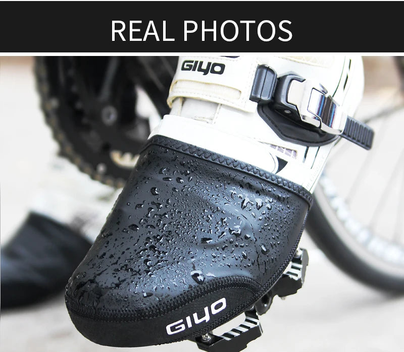 GIYO Waterproof Bicycle Shoe Covers Cycling Overshoes Bike Shoe Toe Cover Protector Anti-slip Warmer Half-toe Winter MTB Booties