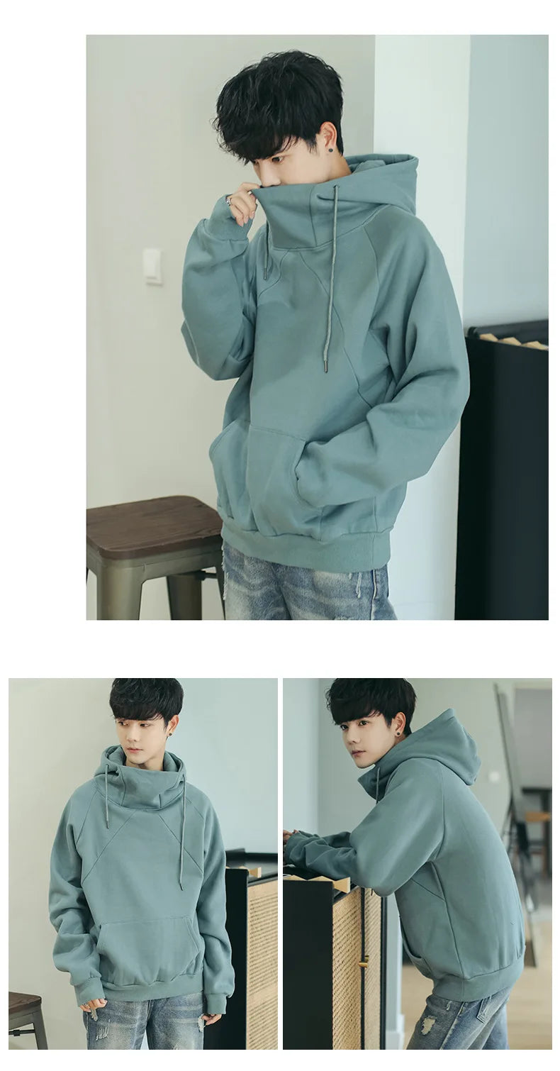 Hoodie Sweatshirt New 2022 Autumn And Winter Hooded Loose Plus Fleece Warm Top Turtleneck Jacket