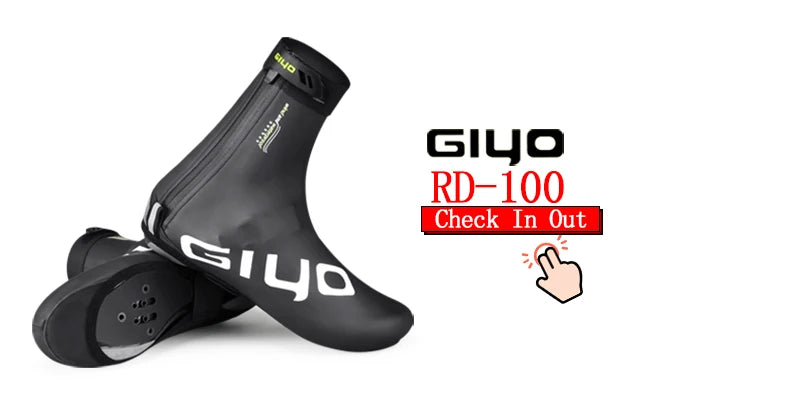 GIYO Cycling Overshoes Waterproof Windproof Rainproof Fleece MTB Road Warm Bike Shoes Covers Bicycle Winter Thermal Protector