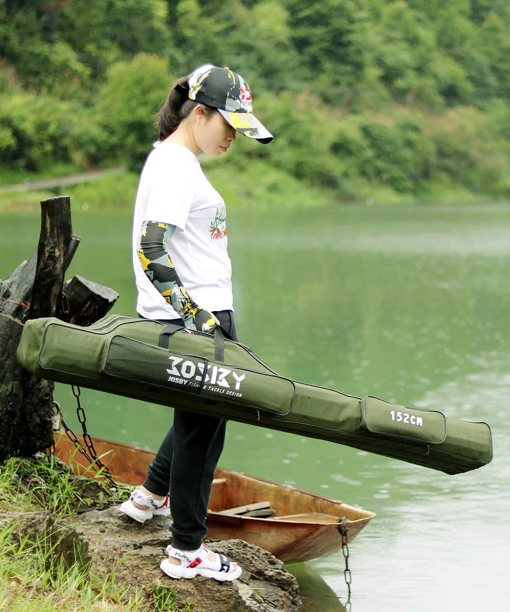 PROXPEHigh Quality Multi-purpose Oxford Cloth foldable Fishing Rod Bags Fishing Pole Tools Fishing Gear Tools 60-150/152/180CM