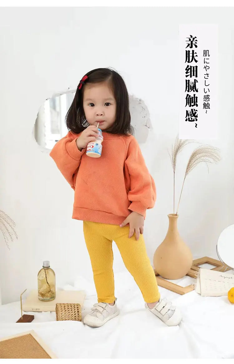 New Baby Girls Boys Leggings Cotton Big PP Pants Spring Autumn Kids Girl Pants Fashion High Waist Long Trousers Children's Pant