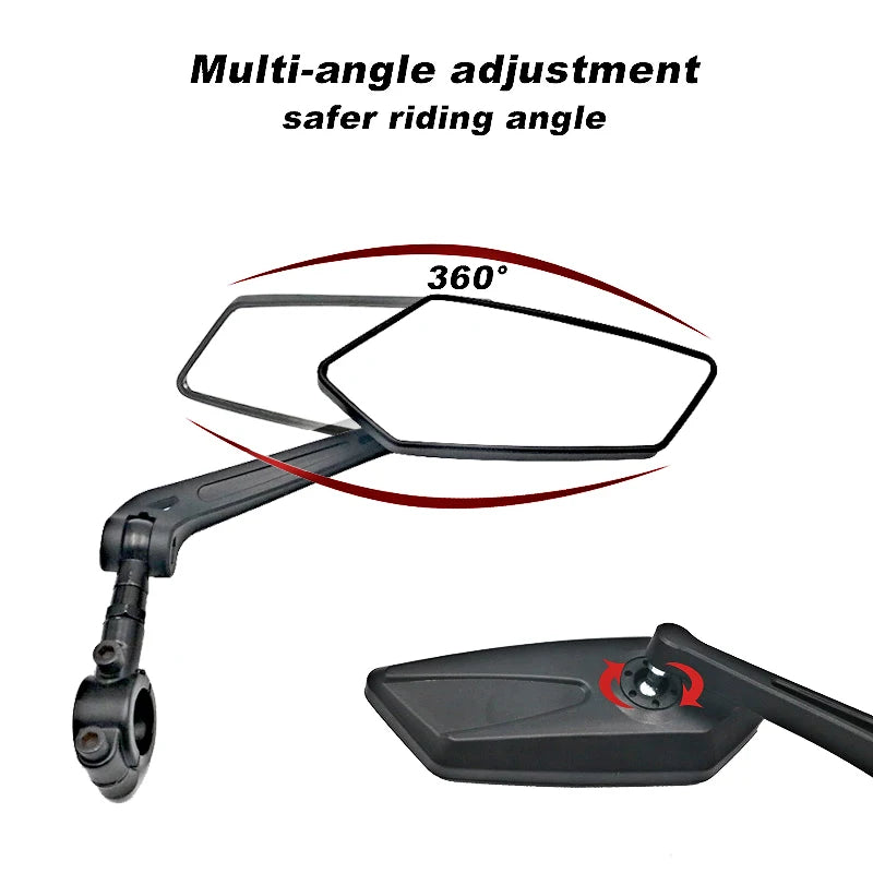 Bicycle Rear View Mirror Bike Cycling Clear Wide Range Back Sight Rearview Reflector Adjustable Handlebar Left Right Mirror