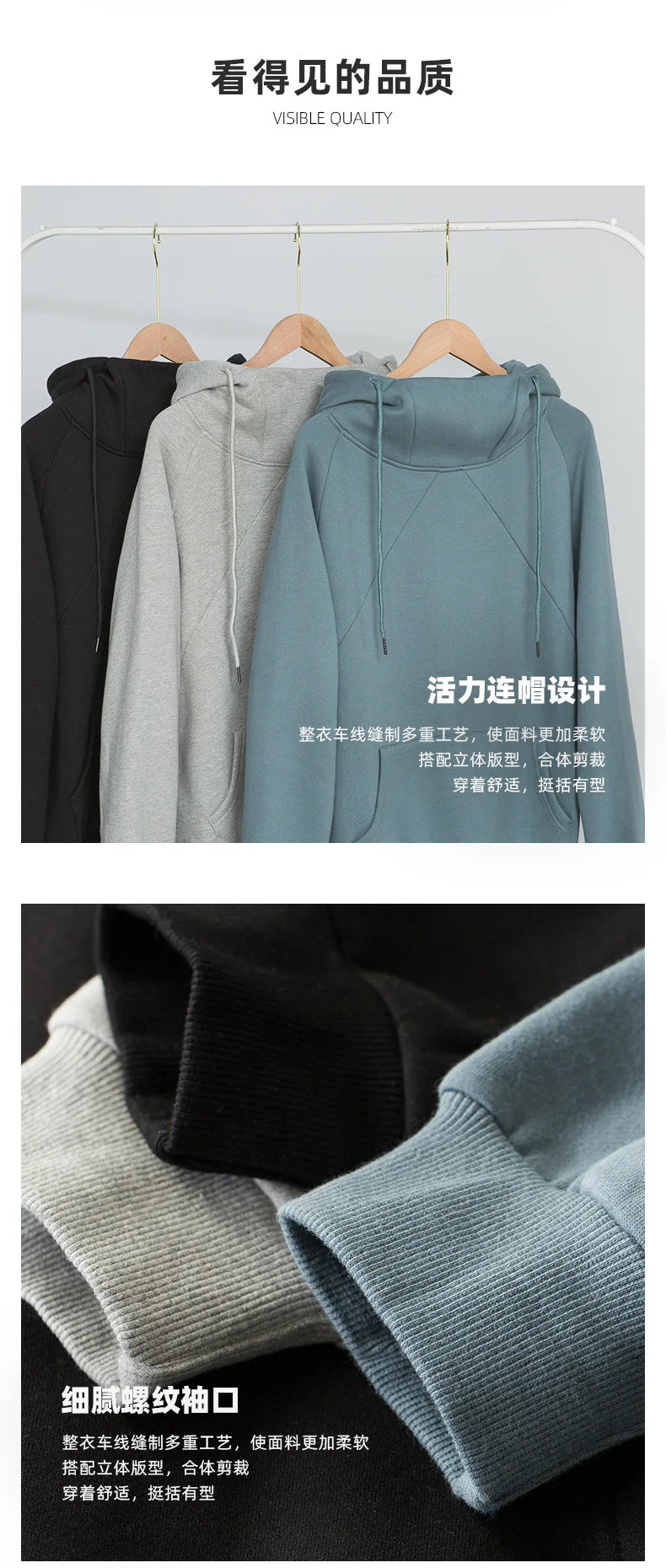 Hoodie Sweatshirt New 2022 Autumn And Winter Hooded Loose Plus Fleece Warm Top Turtleneck Jacket