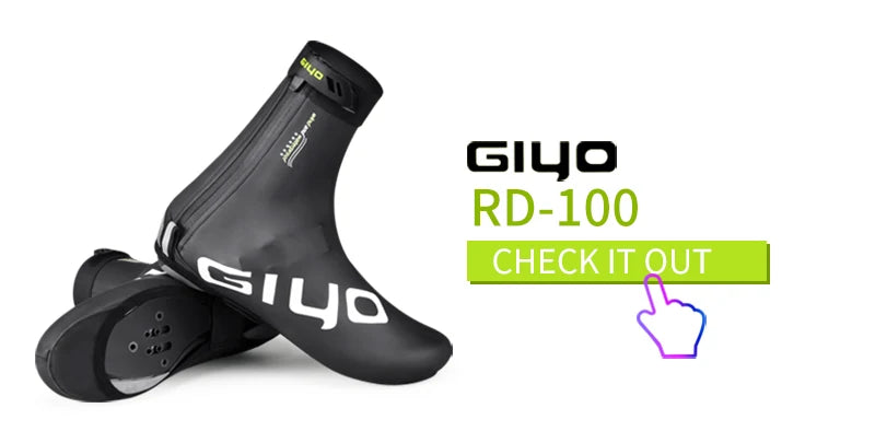 GIYO Waterproof Bicycle Shoe Covers Cycling Overshoes Bike Shoe Toe Cover Protector Anti-slip Warmer Half-toe Winter MTB Booties