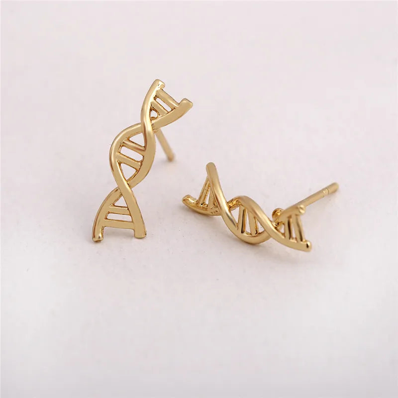 Oly2u New Fashion DAN Jewelry Earrings For Women Chemical molecules ear brincos 2024 DNA Science Stud Earring boucle d'oreille