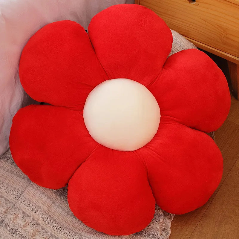 30-65cm Kawaii Colorful Flower Plush Pillow Cushion Soft Sunflower Plant Mat Stuffed Sofa Bed Sleeping Back Cushion Decor Gifts