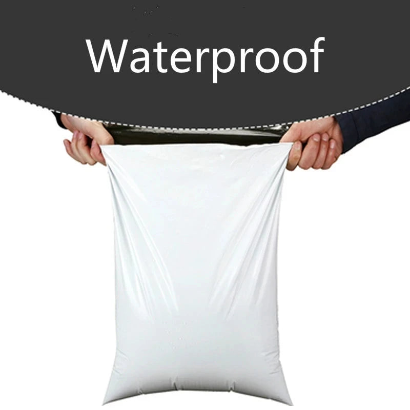 INPLUSTOP Ploy Shipping Bags Opaque PE Plastic Express Envelope Storage White Color Mailing Bags Self Adhesive Seal Courier Bag