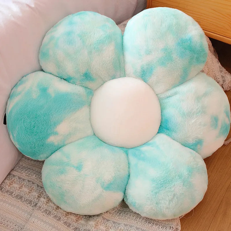 30-65cm Kawaii Colorful Flower Plush Pillow Cushion Soft Sunflower Plant Mat Stuffed Sofa Bed Sleeping Back Cushion Decor Gifts