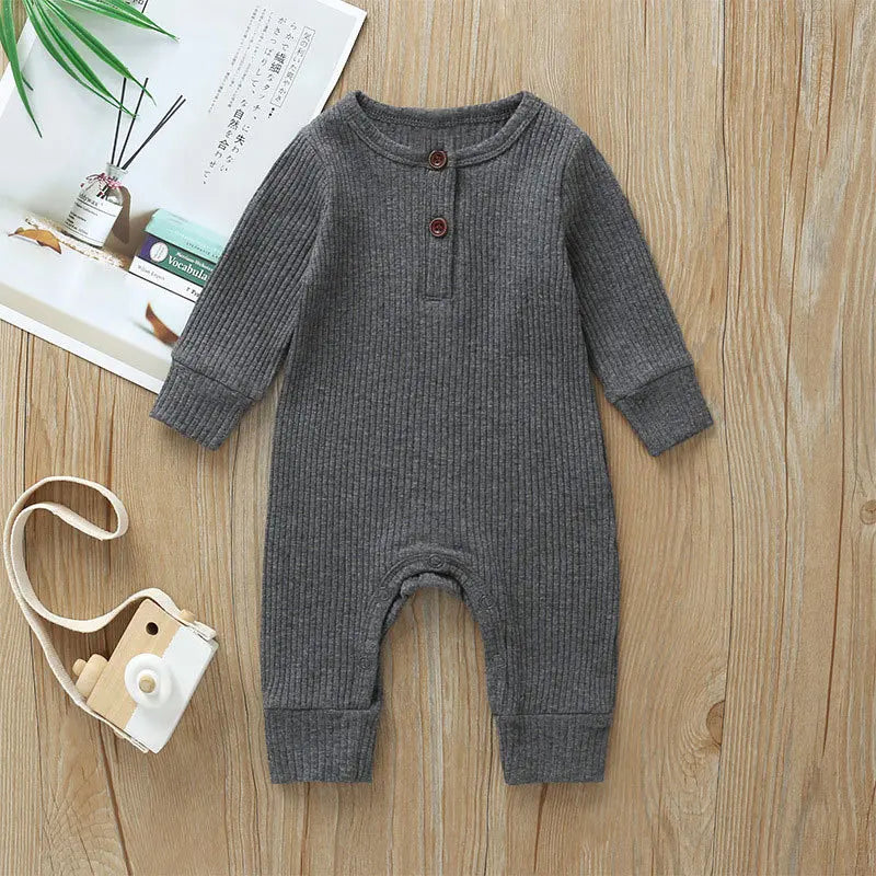 Autumn Newborn Infant Baby Boys Girls Romper Playsuit Overalls Cotton Long Sleeve Baby Jumpsuit Newborn Clothes