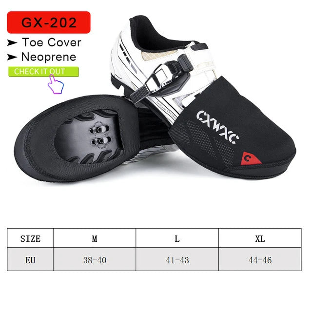 GIYO Waterproof Bicycle Shoe Covers Cycling Overshoes Bike Shoe Toe Cover Protector Anti-slip Warmer Half-toe Winter MTB Booties