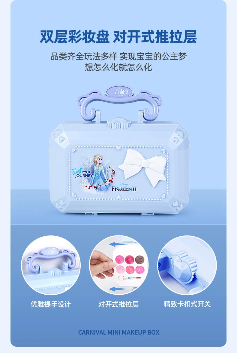 Disney new girls frozen 2 princess elsa anna Cosmetics Beauty  Set Toy with box kids princess Fashion Toys Play House Gift