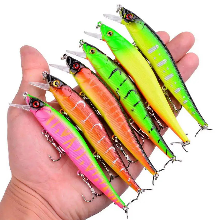 Mixed Fishing Lure Kits Crankbait Minnow Popper Lure Bass Baits wobbler Set Lifelike Fake Fishing bait Tackle