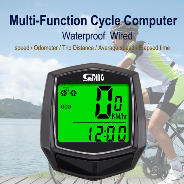 Wired Bike Computer LED Digital Bicycle Speedometer Odometer Touchscreen Cycling Computer Waterproof with Backlight