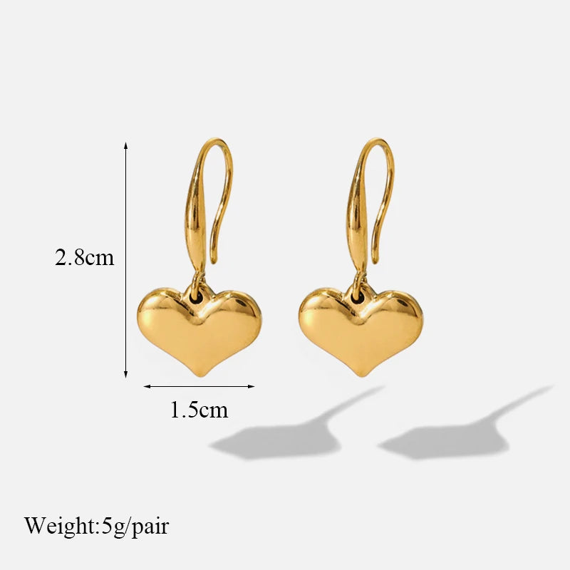 EILIECK 316L Stainless Steel Metal Hollow Hoop Huggie Earrings For Women High-quality Fashion Gold Color Ear Jewelry Accessories