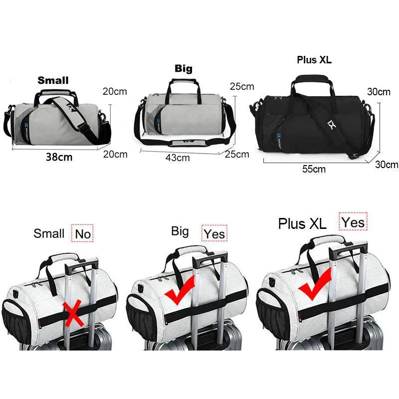 IX Large Gym Bag Fitness Bags Wet Dry Training Men Yoga For Shoes Travel Shoulder Handbags Multifunction Work Out Swimming Bag