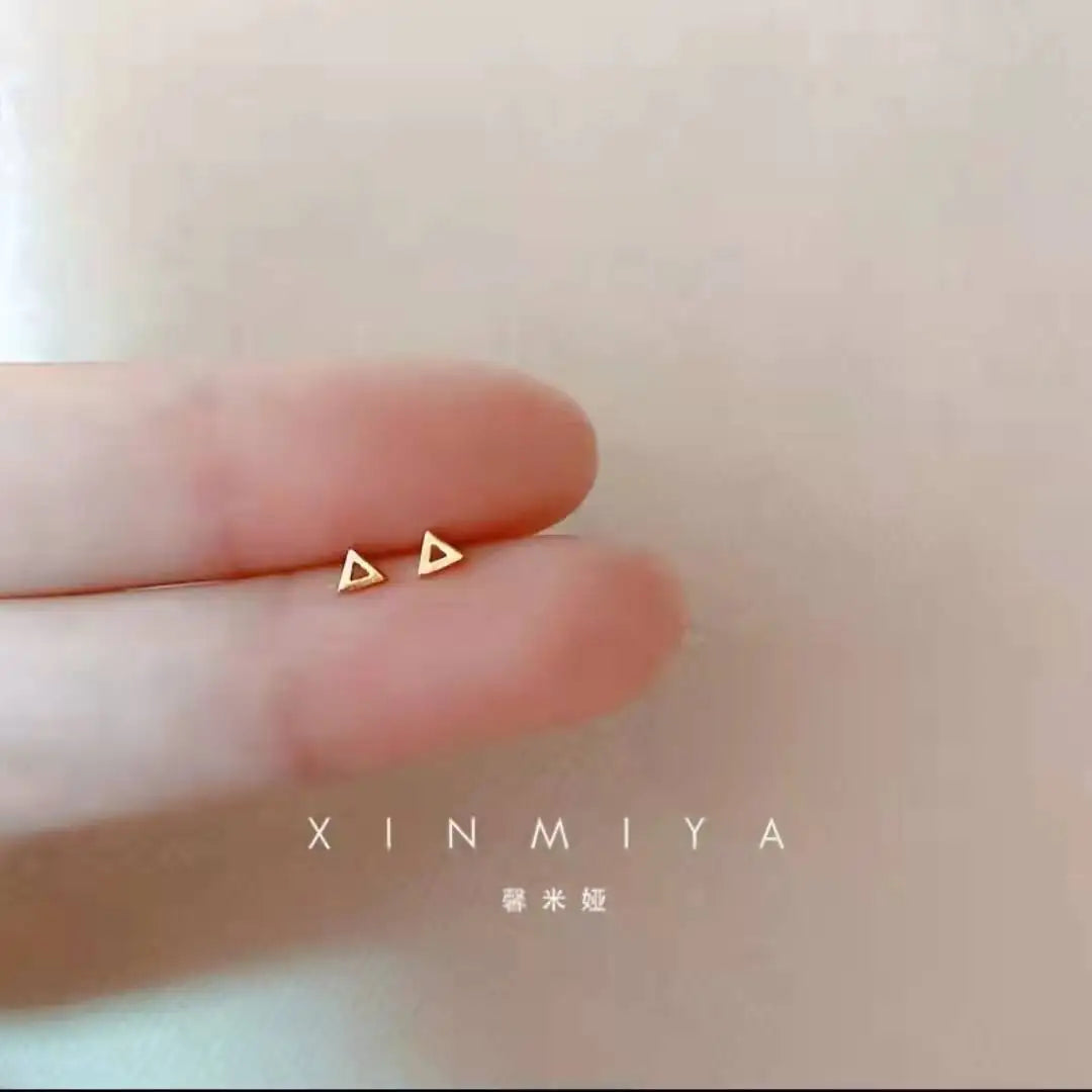 925 Silver Needle Ear Piercing Tiny Stud Earrings Gold Color for Women Prevent Allergy Cute Star Moon Earrings Trendy Jewelry