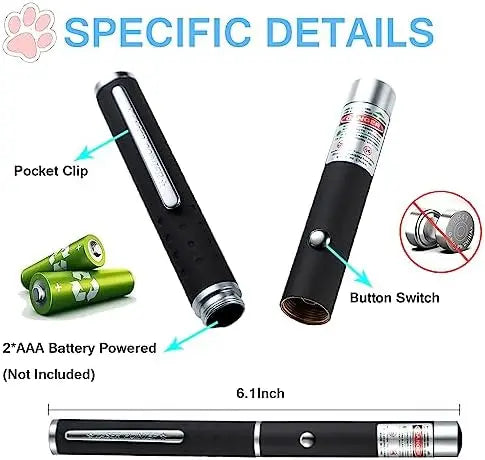 Mini 2 in1Cat Keychain Fun Pointer No battery Portable Laser pointer LED Training Torch Pet Cat Tickle Toy Flashlight