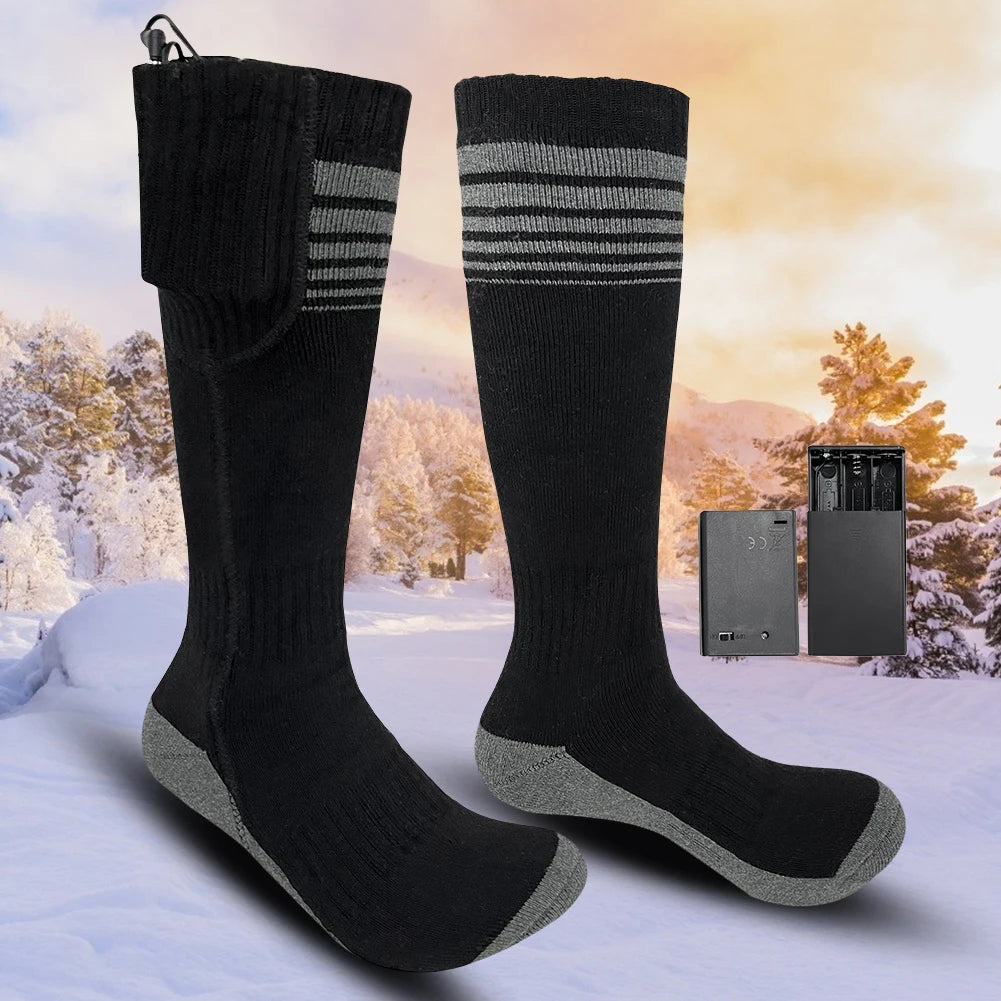 Battery Electric Heated Socks For Men WomenWinter Warm Outdoor Sports Rechargeable Thermal Socks Foot for Outdoor Sports Skiing