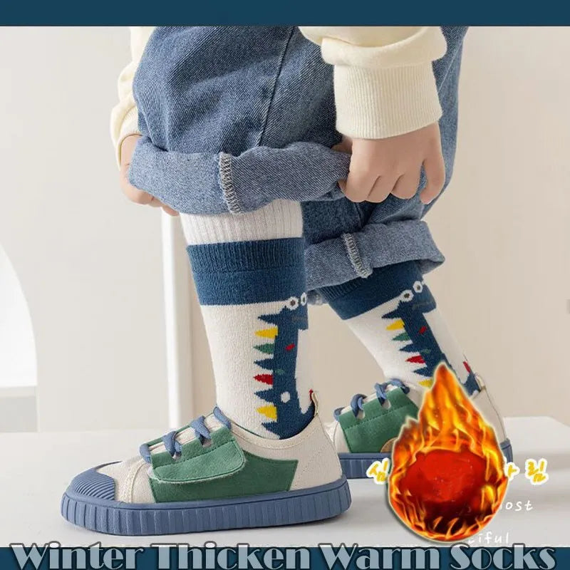 Winter Socks Baby Socks 5 Pairs /bag Warm Cotton Cartoon Socks Kids Girls Boys Thicken Sock