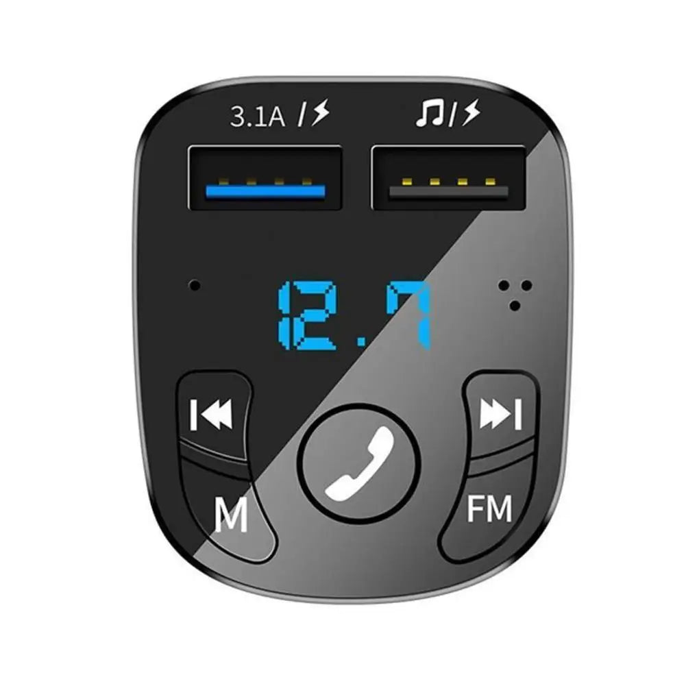 Car Bluetooth FM Transmitter 87.5-108 Mhz Audio Car Mp3 Player 5V Output USB Auto Car Fast Charge Electronic Accessories 12-24V