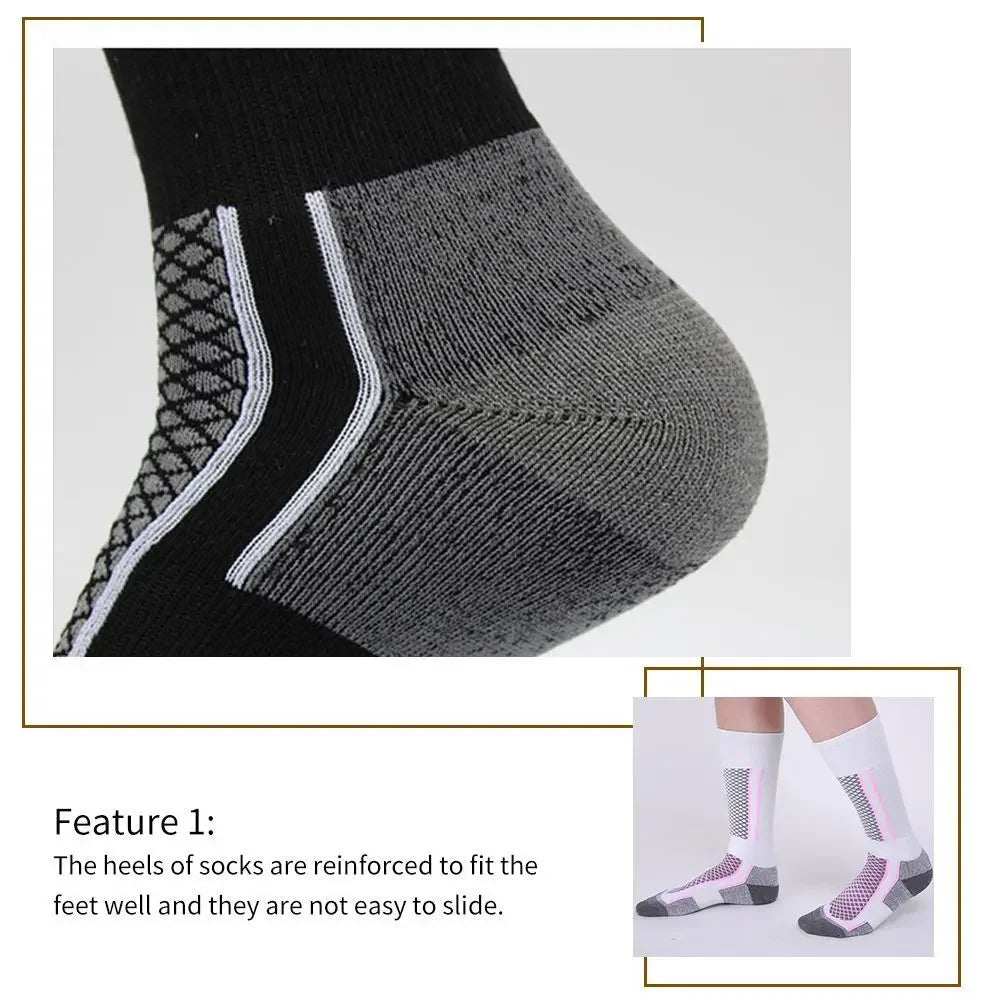 1 Pair Winter Warm Ski Stockings Thickening Hiking Socks for Women Men Anti-Cold Skiing Outdoor Sport Stockings Snow Accessories