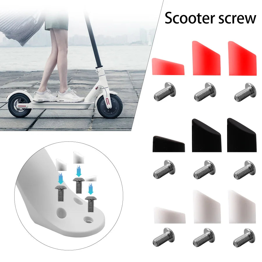 For Xiaomi Mijia MI M365 1S M187 Pro Electric Scooter Tire Splash Fender with Rear Taillight Front Back Guard Mudguard screw KIT