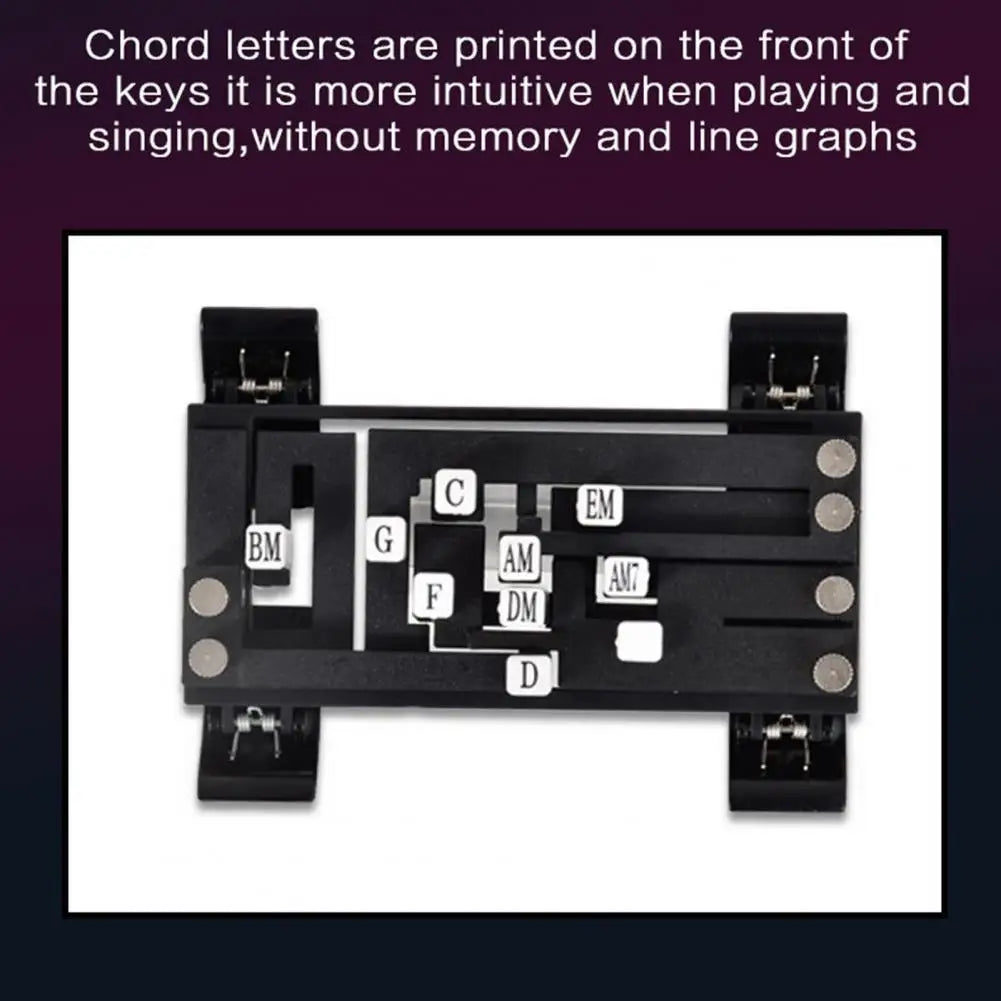 Guitar Chord Helper One-Touch Chords Presser Guitar Learning Tool Guitar Chord Trainer Practice Aid for Beginners