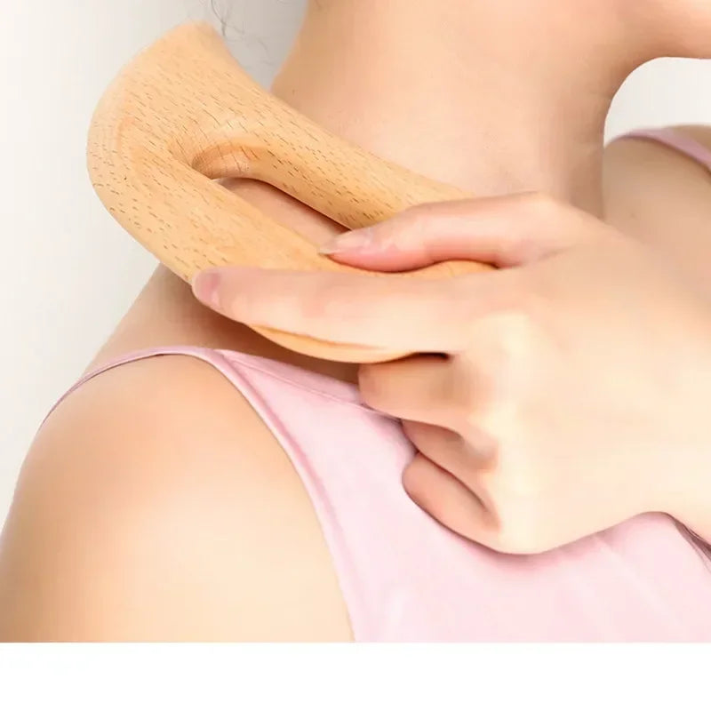 Body Gua Sha Tool Wooden Lymphatic Drainage Tool Guasha Massage Tools for Relieve Muscle Fatigue Anti Cellulite Massage Tool