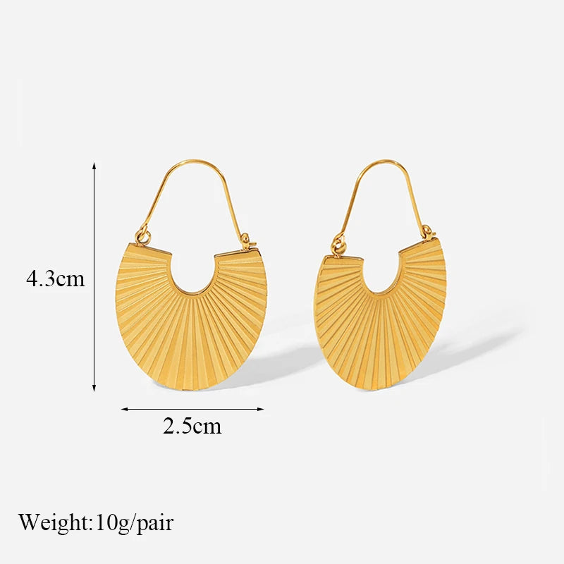 EILIECK 316L Stainless Steel Waterproof Gold Color Stud Earrings For Women Girl Fashion New Gift Ear Buckle Jewelry Bijoux