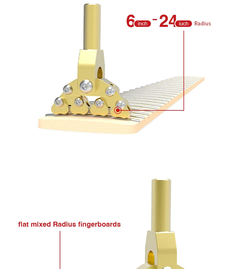 Guitar fractal fret press  acoustic electric instruments suit for various radius fretboard curvatures fret press tool