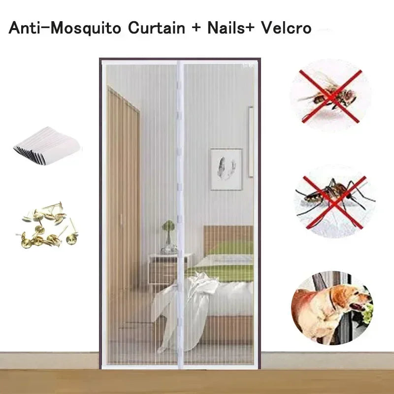 Anti-mosquito Curtain Mosquito Netss for Window Fly Screen Automatic Closing Door Household Ventilation Curtains Magnetic Net