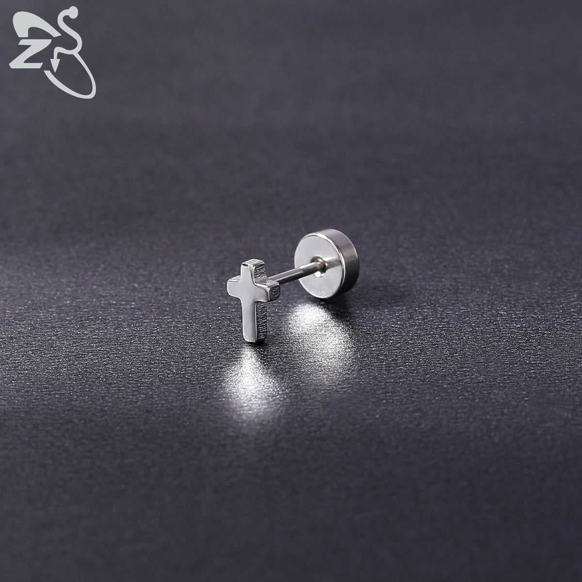 ZS 2pcs/lot 20G Star Heart Butterfly Stud Earring for Women Stainless Steel Crystal Earring Ear Cartilage Helix Tragus Piercing