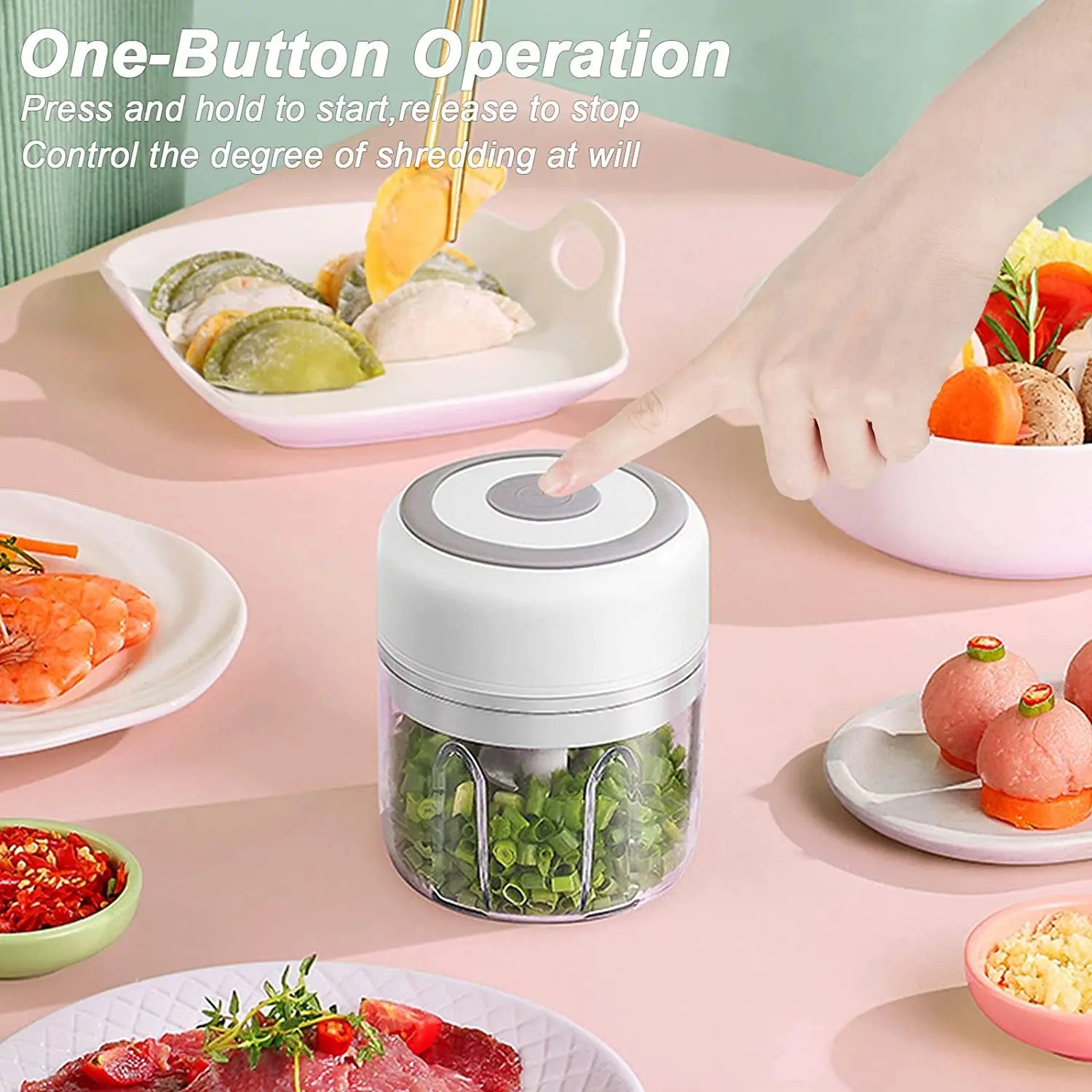 Electric Kitchen Food Chopper Mini Garlic Masher Crusher USB Portable Meat Grinder Vegetable Chopper For Kitchen Gadgets