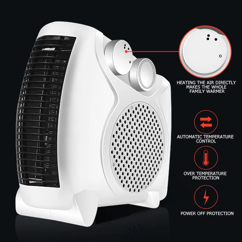 600W Portable Electric Heater Winter Heater Electric Heater 3-speed Adjustable Desktop Heater Energy-saving Fast Heating Stove