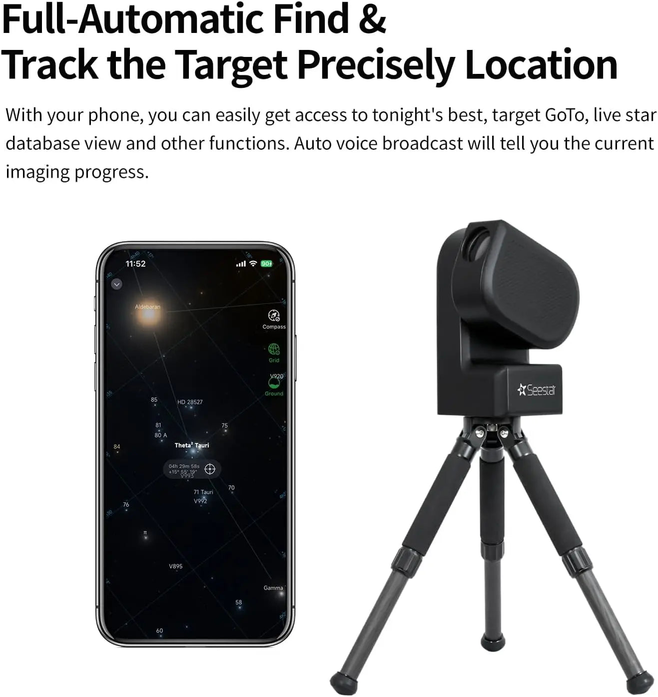 S50 Smart Digital Telescope All-in-One Autofocus Portable for Beginners and Experienced Users