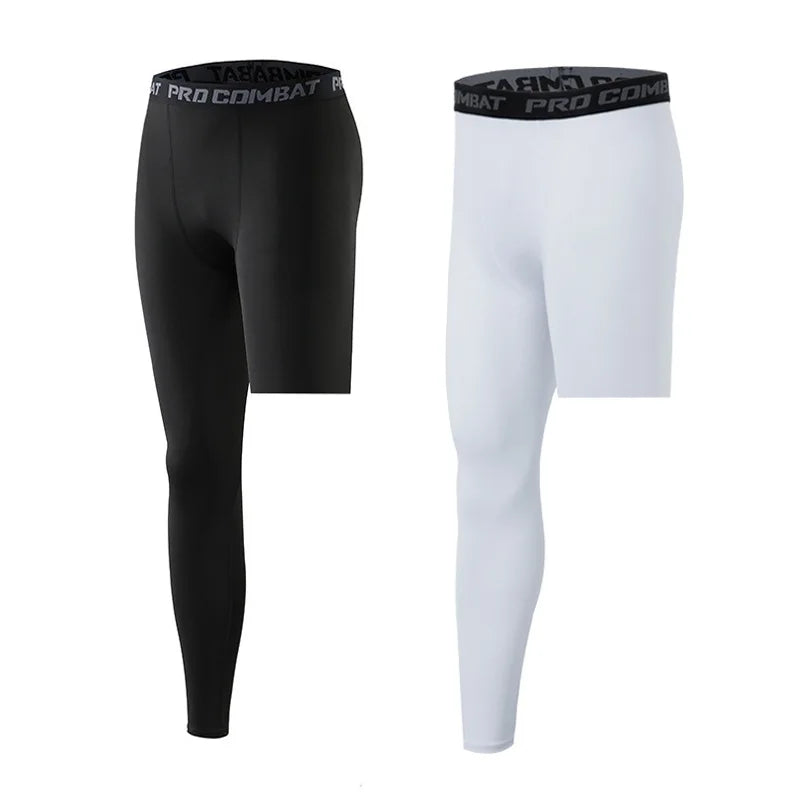 Single Leg Basketball Leggings Men Compression Pants Basketball Leggings Long Pants Sports Training Running Tights Fitness Pants