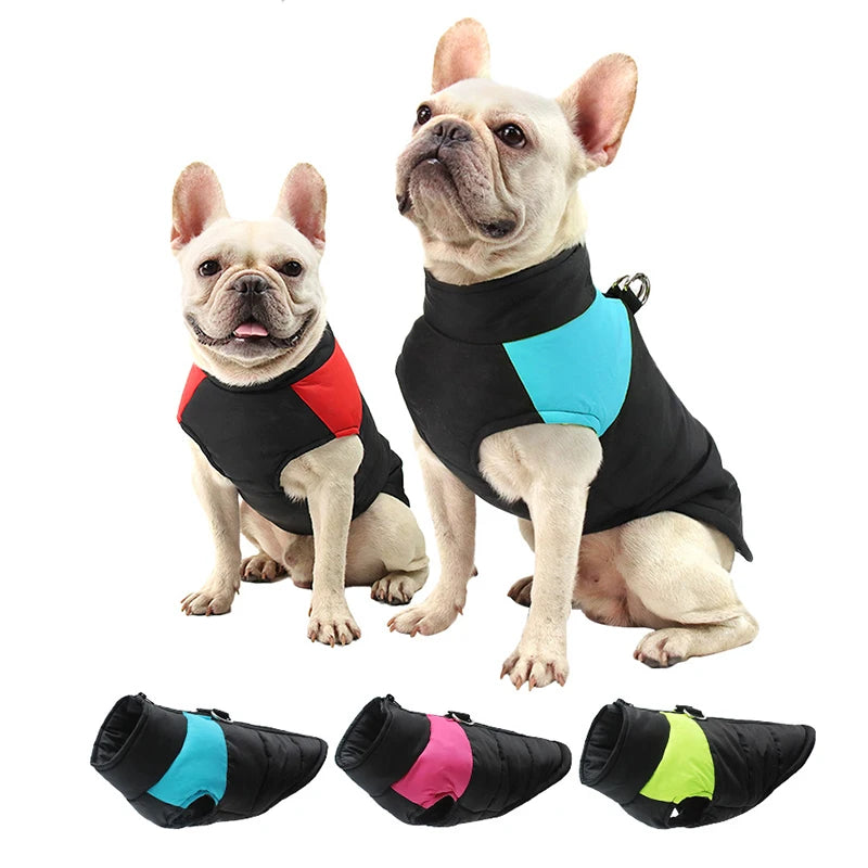 8 Size S-5XL Winter Dog Clothes For Pet Waterproof Warm Large Dog Vest Cat Puppy Ski Coats Jackets Green/Red/Blue/Pink