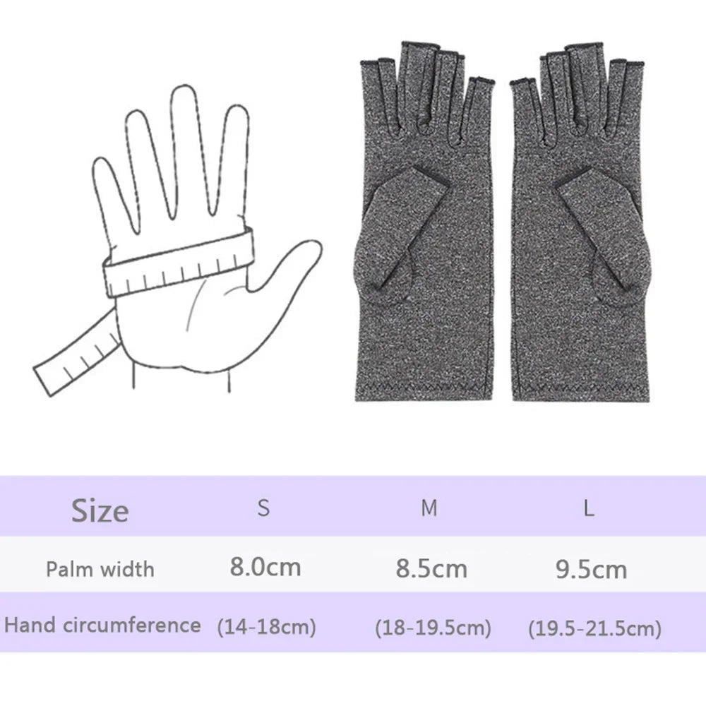 Compression Arthritis Gloves Wrist Support Therapy Wristband Half Finger Compression Gloves Joint Pain Relief Cycling Gloves