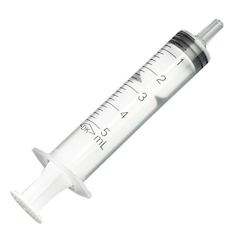 10x Disposable Plastic 5ml Injector Syringe No Needle for Lab Nutrient Measuring Small Pet Food Feeder (Without needle)