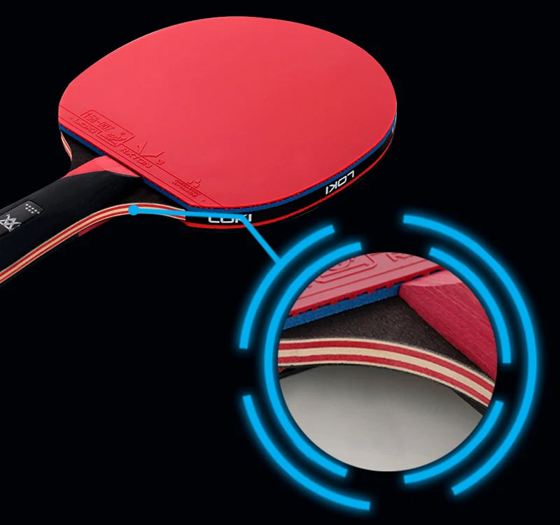 LOKI 9 Star Table Tennis Racket Professional 5+2 Carbon Ping Pong Paddle 6/7/8/9 Star Ultra Offensive with Sticky Rubbers