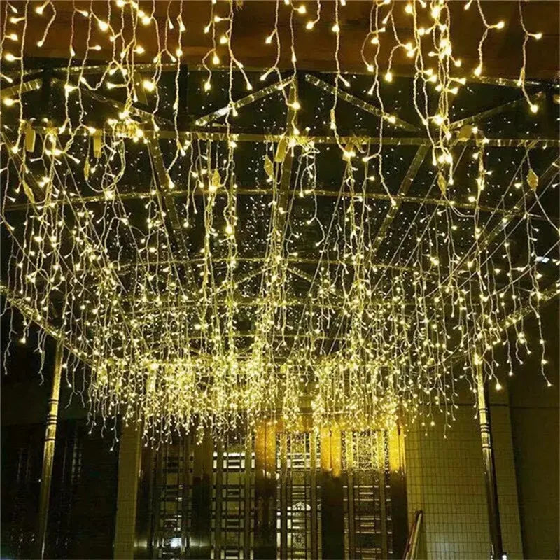 220v 110v Connectable icicle string lights waterproof christmas icicle lights outdoor