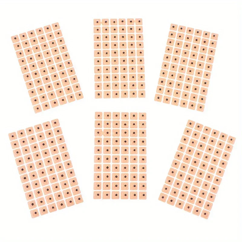 600/1200PCS Relaxation Ear Stickers Therapy Needle Patch Ear Acupuncture Needle Ear Massage Care Auriculotherapy Vaccaria Seeds