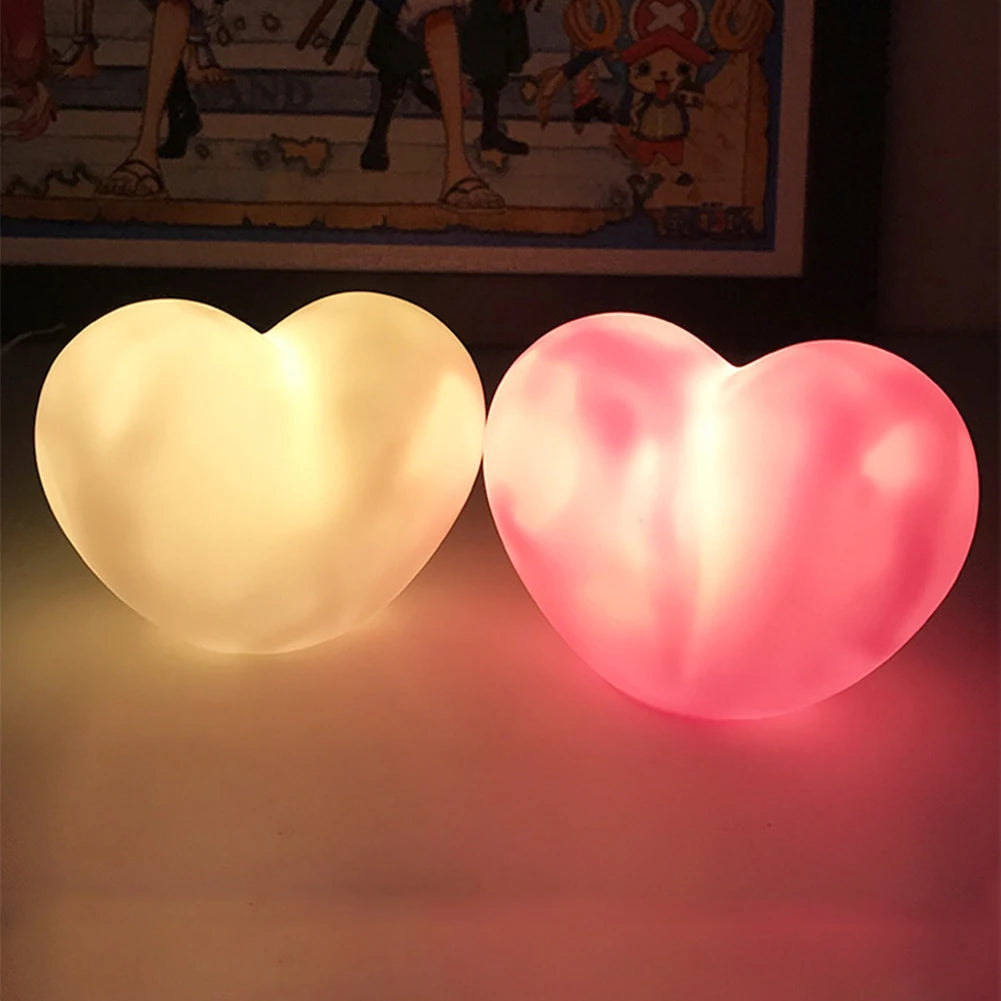 Creative Love Heart LED 3D Lamp Wedding Romantic Red Pink Night Light Ornament Birthday Christmas Home Ambient Light Decoration