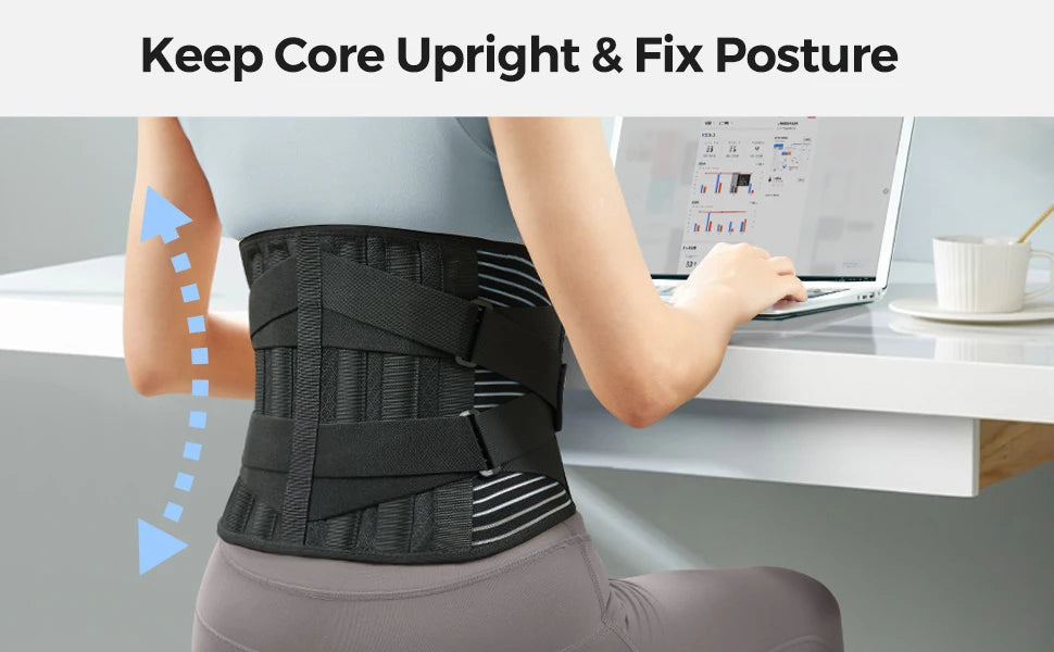 Double Pull Back Lumbar Support Belt Waist Orthopedic Corset Men Women Spine Decompression Waist Trainer Brace Back Pain Relief